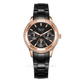 Alexandre Christie AC 2A33 BF Black Rosegold Stainless Steel